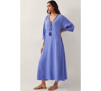 Monsoon Women's Leslie Embellished Maxi Dress Kaftan Blue | Size: Large