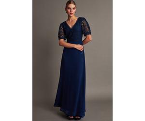 Monsoon Women's Lilibet Lace Maxi Dress Blue | Size: 6