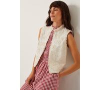 Monsoon Women's Mali Floral Embroidered Waistcoat White | Size: 2XL Monsoon White 2XL