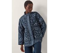 Monsoon Women's Mandy Paisley Print Quilted Corduroy Jacket Blue | Size: 2XL