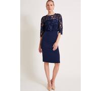 Monsoon Women's Maya Lace Dress Blue | Size: 8