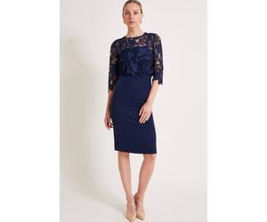 Monsoon Women's Maya Lace Dress Blue | Size: 8