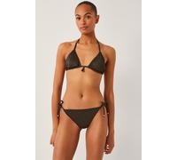 Monsoon Women's Mia Glitter Tie-Side Bikini Bottoms Black | Size: 18