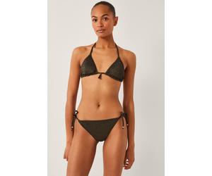 Monsoon Women's Mia Glitter Tie-Side Bikini Bottoms Black | Size: 18 Monsoon Black 18