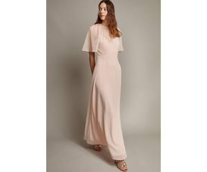 Monsoon Women's Mona Angel Sleeve Maxi Dress Pink | Size: 18