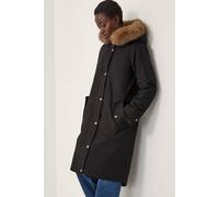 Monsoon Women's Paula Faux Fur Parka Black | Size: Large