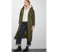 Monsoon Women's Phoebe Fleece Quilted Puffer Coat Green | Size: 2XL