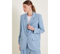 Monsoon Women's Sabrina Single-Breasted Blazer in Blue | Size: Large Monsoon Blue L