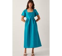 Monsoon Women's Sandra Puff Sleeve Midi Dress Teal | Size: 12 Monsoon Teal 12