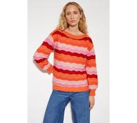 Monsoon Women's Sasha Scallop Stripe Jumper Pink | Size: XL Monsoon Pink XL