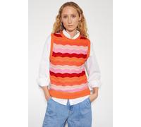 Monsoon Women's Sasha Scallop Stripe Sweater Vest Pink | Size: Medium Monsoon Pink M