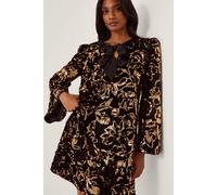 Monsoon Women's Shola Bow Sequin Mini Tunic Dress Black | Size: 2XL