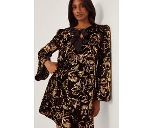 Monsoon Women's Shola Bow Sequin Mini Tunic Dress Black | Size: XL Monsoon Black XL