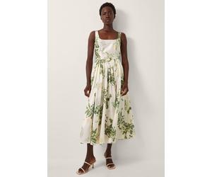 Monsoon Women's Sicily Fit & Flare Midi Dress in Cream | Size: 16