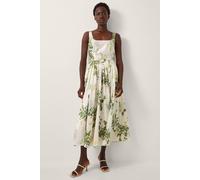 Monsoon Women's Sicily Fit & Flare Midi Dress in Cream | Size: 20