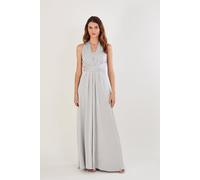 Monsoon Women's 'Thea' Twist Me Tie Me Maxi Dress in Silver | Size: 20