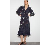 Monsoon Women's Tina Twist Front Midi Dress Black | Size: 8 Monsoon Black 8