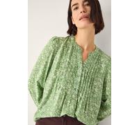 Monsoon Women's Tortie Floral Pintuck Blouse Green | Size: Small Monsoon Green S