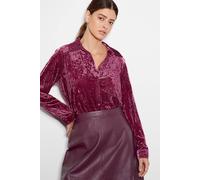 Monsoon Women's Vida Velvet Shirt Pink | Size: Large Monsoon Pink L