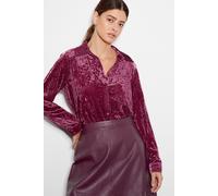 Monsoon Women's Vida Velvet Shirt Pink | Size: Medium Monsoon Pink M