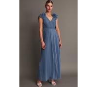 Monsoon Women's Wendy Pleated Maxi Dress Blue | Size: 12