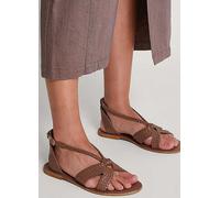 Monsoon Woven Leather Sandals Tan
