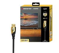 Monster 12ft 4K UHD Gold HDMI Cable Supports OLED/QLED TVs, Gaming Consoles 60HZ, 16-bit Color, HDR, 21GBPS,