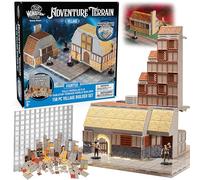 Monster Adventure Terrain - New! Village Builder Set (158pc) - 3D Interchangeable Dungeon System w 23 New Tiles - Build Modular Worlds in a Snap & Elevate Your Campaign - Compatible with DND