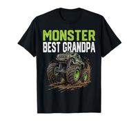 Monster Best Grandpa Truck Father's Day Mud Riding T-Shirt