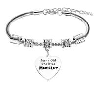 Monster Bracelets Anime Cartoon Gifts Monster Themed Gifts for Monsters Lovers Gift Cartoon Jewelry for Cartoons Lovers Gift Anime Stuff for Women Christmas Birthday Present Friendship Present