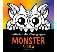 MONSTER - Buch 4: Buchkollektion: 105 Kleine Monster - Malbuch - Kirerah Bücher (105 Keline Monster)