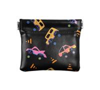 Monster Cars PU Leather Small Coin Purse Waterproof Mini Change Wallet Coin Pocket for Woman Girl, Monster Cars, 4.33"(L) x 3.74"(W) x 0.39"(H), Classic