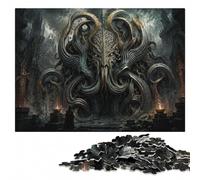 Monster Cthulhu Art Deco Wooden Adult Puzzle 500 Pieces | Jigsaw Puzzle - puzzle activity for spare time in spare time.