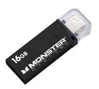 Monster Digital 16GB USB 3.0 Flash Drive 16GB USB Type-A/Micro-USB 3.0 (3.1 Gen 1) Black - USB Flash Drives (16GB, USB Type-A/Micro-USB, 3.0 (3.1 Gen 1) Cap, Black