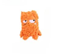 Monster Dog Toy with Funny Face, Plush Squeaky Dog Toy with Crinkle Paper, Interactive Chew Toys for Small and Medium Dogs, Soft and Durable Pet Toys for Indoor Play (Orange)