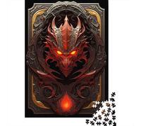 Monster Dragon God Art 1000-Piece Puzzle for Adults, 52x38cm/1000pcs, White Pieces with A Smooth Surface; to Finish in A Few Relaxed Sessions