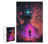 Monster Encounter in Dark Forest Decorative Jigsaw for Grown-Ups, 1000 PCS - New Year Gift - to Assemble, Frame And Display