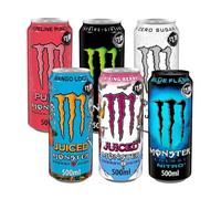Monster Energy Drink 12 x 500ml PM Can - Pipeline Punch, Ultra, Mango Loco, Nitro Blue Flash and Viking Berry - Assorted Flavours - Pick Any Flavours of Monster Energy Drink