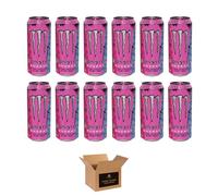 Monster Energy Drink Flavours | Juiced, Zero Sugar, Ultra, Monarch, Fiesta Mango, Strawberry Dreams, VR46, Punch | High Caffeine Sports Energy Drink | 500ml (Pack 12, Ultra FantaBy Ruby Red)