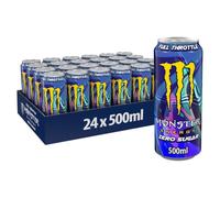 Monster Energy LH44 Lewis Hamilton - 24 x 500ml Cans, Energy Drink Zero Sugar with Caffeine, L-Carnitine, Soft Peach Flavour Energy Drink, Vegan