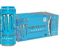 Monster Energy Ultra Blue Hawaiian, Sugar Free Energy Drink, 16 Ounce (Pack of 15)