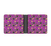 Monster Eyeball Halloween Printed Bifold Wallet with Hidden Compartments Pocket Money and Credit Card Holder for Men Women