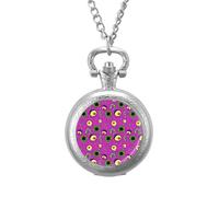 Monster Eyeball Halloween Vintage Pocket Watch with Chain Arabic Numerals Scale Quartz Pocket Watches Gifts for Men Women