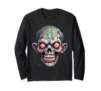 Monster Face Halloween Matching Costume Zombie Men Women Kid Long Sleeve T-Shirt