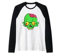 Monster Face Halloween Matching Costume Zombie Men Women Kid Raglan Baseball Tee