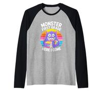Monster First Grade Here I Come Back to School Raglan Baseball Tee