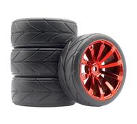 Monster For Rally Tires Wheel For Traxxas For HSP 94123 1/10 Rc | 4PCS 1/10 monster For rally tires with plastic rims offer grip and low wear on pavement and dirt RC Tires Hub Wheel