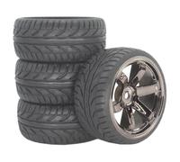 Monster For Rally Tires Wheel For Traxxas For HSP 94123 1/10 Rc | 4PCS 1/10 monster For rally tires with plastic rims offer grip and low wear on pavement and dirt RC Tires Hub Wheel