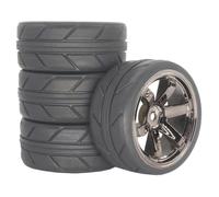 Monster For Rally Tires Wheel For Traxxas For HSP 94123 1/10 Rc | 4PCS 1/10 monster For rally tires with plastic rims offer grip and low wear on pavement and dirt RC Tires Hub Wheel