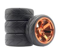 Monster For Rally Tires Wheel For Traxxas For HSP 94123 1/10 Rc | 4PCS 1/10 monster For rally tires with plastic rims offer grip and low wear on pavement and dirt RC Tires Hub Wheel